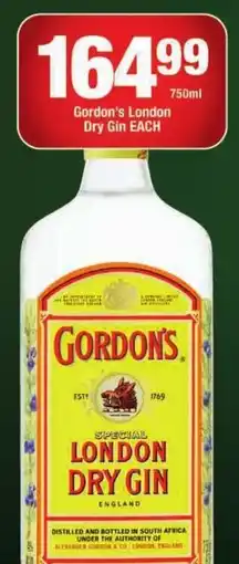 OK Liquor Gordon's London Dry Gin offer