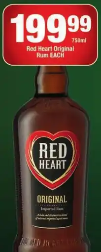 OK Liquor Red Heart Original Rum offer