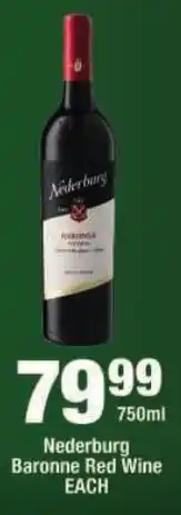 OK Liquor Nederburg Baronne Red Wine offer