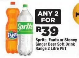 OK Foods Sprite, Fanta or Stoney Ginger Beer Soft Drink offer