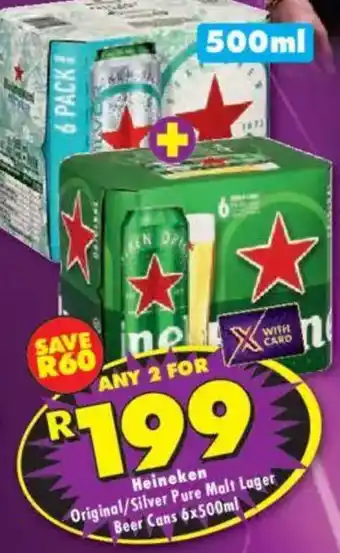 Heineken Original/Silver Pure Malt Lager