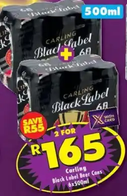 Shoprite Liquor Carling Black Label Beer Cans offer