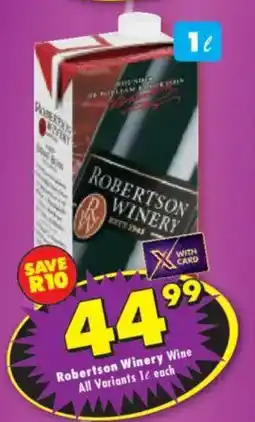 Shoprite Liquor Robertson Winery Wine offer