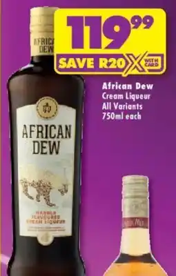 Shoprite Liquor African Dew Cream Liqueur offer