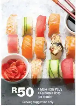 OK urban 4 Maki Rolls PLUS 4 California Rolls offer