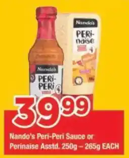 OK Grocer Nando's Peri-Peri Sauce or Perinaise offer