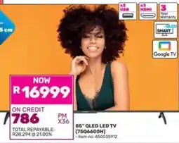 Game 85" QLED LED TV offer