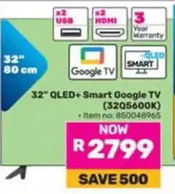 Game 32" QLED+ Smart Google TV offer