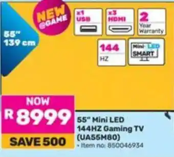 Game 55" Mini LED 144HZ Gaming TV (UA55M80) offer