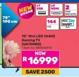 Game 75" Mini LED 144HZ Gaming TV (UA75M80) offer