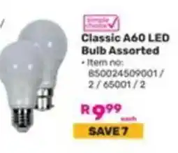 Game Classic A60 LED Bulb Assorted offer