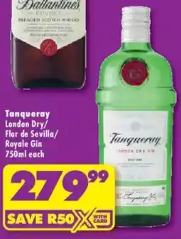 Shoprite Liquor Tanqueray London Dry Gin offer