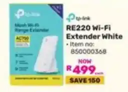 Game tp-link RE220 Wi-Fi Extender White offer