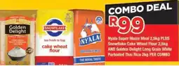OK Grocer Nyala Super Maize Meal Snowflake Cake Wheat Flour Golden Delight Long Grain White Parboiled Thai Rice offer