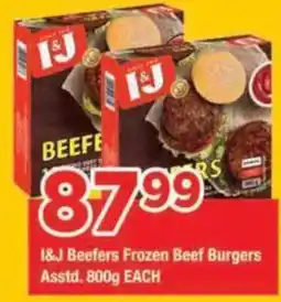 OK Grocer I&J Beefers Frozen Beef Burgers offer