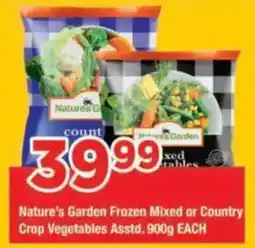 OK Grocer Nature's Garden Frozen Mixed or Country Crop Vegetables offer
