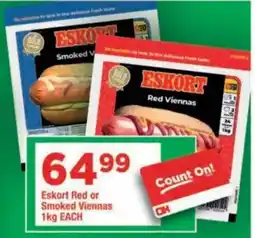 OK Grocer Eskort Red or Smoked Viennas offer