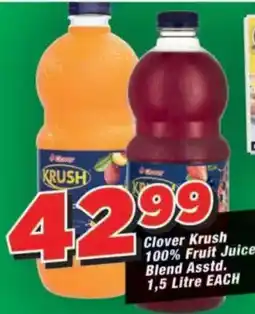OK Grocer Clover Krush 100% Fruit Juice Blend offer
