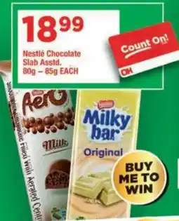 OK Grocer Nestlé Chocolate Slab Assid. offer