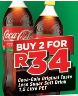OK Grocer Coca-Cola Original Taste Less Sugar Soft Drink offer