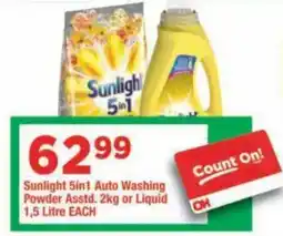OK Grocer Sunlight 5in1 Auto Washing Powder offer