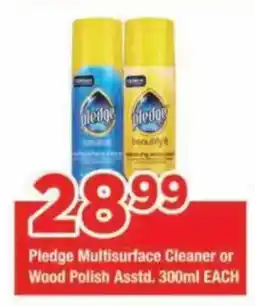 OK Grocer Pledge Multisurface Cleaner or Wood Polish Assorted offer