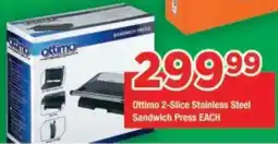 OK Grocer Optimo 2-Slice Stainless Steel Sandwich Press offer