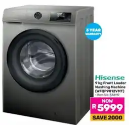 Game Hisense 9 kg Front Loader Washing Machine offer