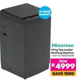 Game Hisense 14 kg Top Loader Washing Machine offer