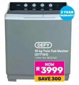Game DEFY 15 kg Twin Tub Washer offer