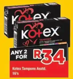 OK Grocer Kotex Tampons Assorted offer