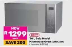 Game DEFY 30 L Solo Model Microwave Oven (DHO 390) offer