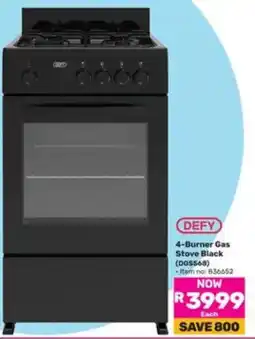 Game DEFY 4-Burner Gas Stove Black offer