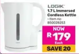 Game LOGIK 1.7 L Immersed Cordless Kettle offer
