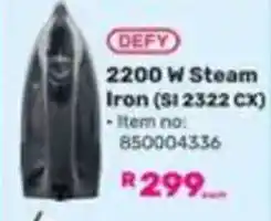 Game DEFY 2200 W Steam Iron offer