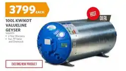 BUCO 100L KWIKOT VALUETLINE GEYSER offer