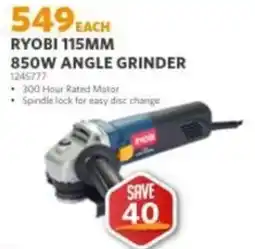 BUCO RYOBI 115MM 850W ANGLE GRINDER offer