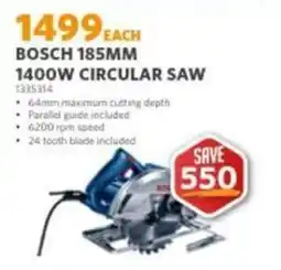 BUCO BOSCH 185MM 1400W CIRCULAR SAW offer
