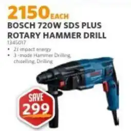 BUCO BOSCH 720W SDS PLUS ROTARY HAMMER DRILL offer