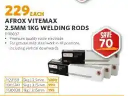 BUCO AFROX VITEMAX 2.5MM 1KG WELDING RODS offer