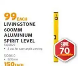 BUCO Livingstone 600mm Aluminium Spirit Level offer