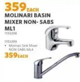 BUCO Molinari Basin Mixer Non-Sabs offer