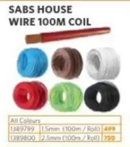 BUCO SABS HOUSE WIRE 100M COIL offer