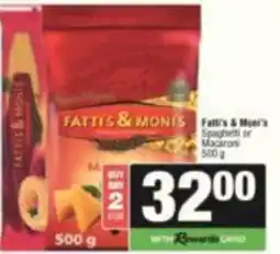 SuperSpar Fatti's & Moni's Spaghetti or Macaroni offer