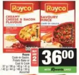 SuperSpar Royco Cook-in-Sauce, Potato Bake or Coat & Cook Assorted offer