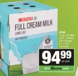 SuperSpar SPAR FULL CREAM MILK LONG LIFE UHT PROCESS Assorted offer