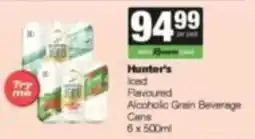 SuperSpar Hunter's Iced Flavoured Alcoholic Grain Beverage Cans offer