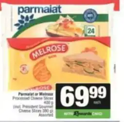 SuperSpar Parmalat or Melrose Processed Cheese Slices Assorted offer