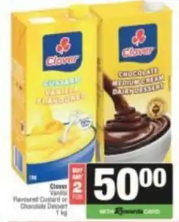 SuperSpar Clover Flavoured Custard or Chocolate Dessert offer