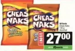 SuperSpar Willards Cheas Naks Assorted offer